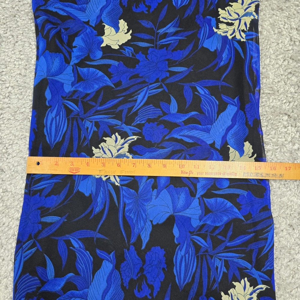 Tulips Womens Floral Slip Dress Blue Black Size Medium Y2K Romantic Fairycore - Picture 11 of 13